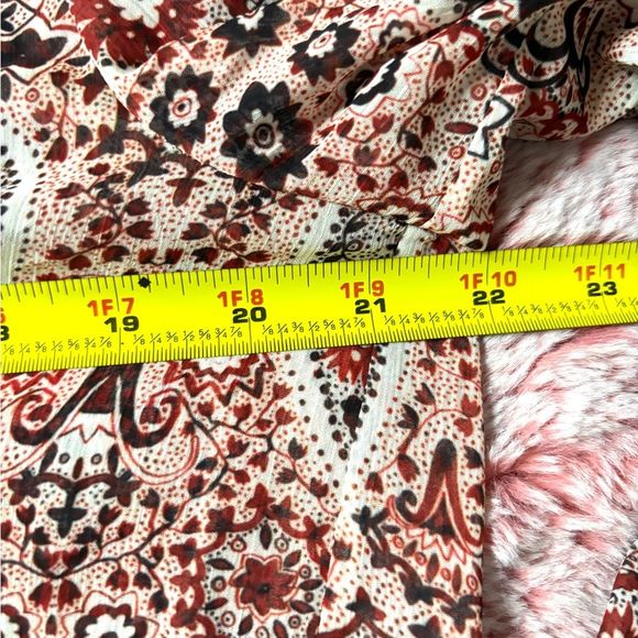 Alice + Olivia Anabel Paisley Tie Neck Crepe Boho Blouse - Picture 9 of 11